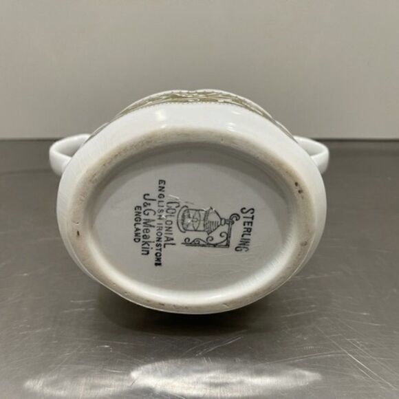 J & G Meakin Sugar Bowl Sterling Colonial English - Picture 5 of 6